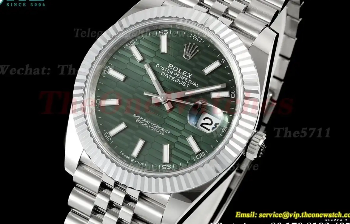 VR3235 Dial SS 41mm Green Textured 126334 JQF Datejust Jub SS 0512